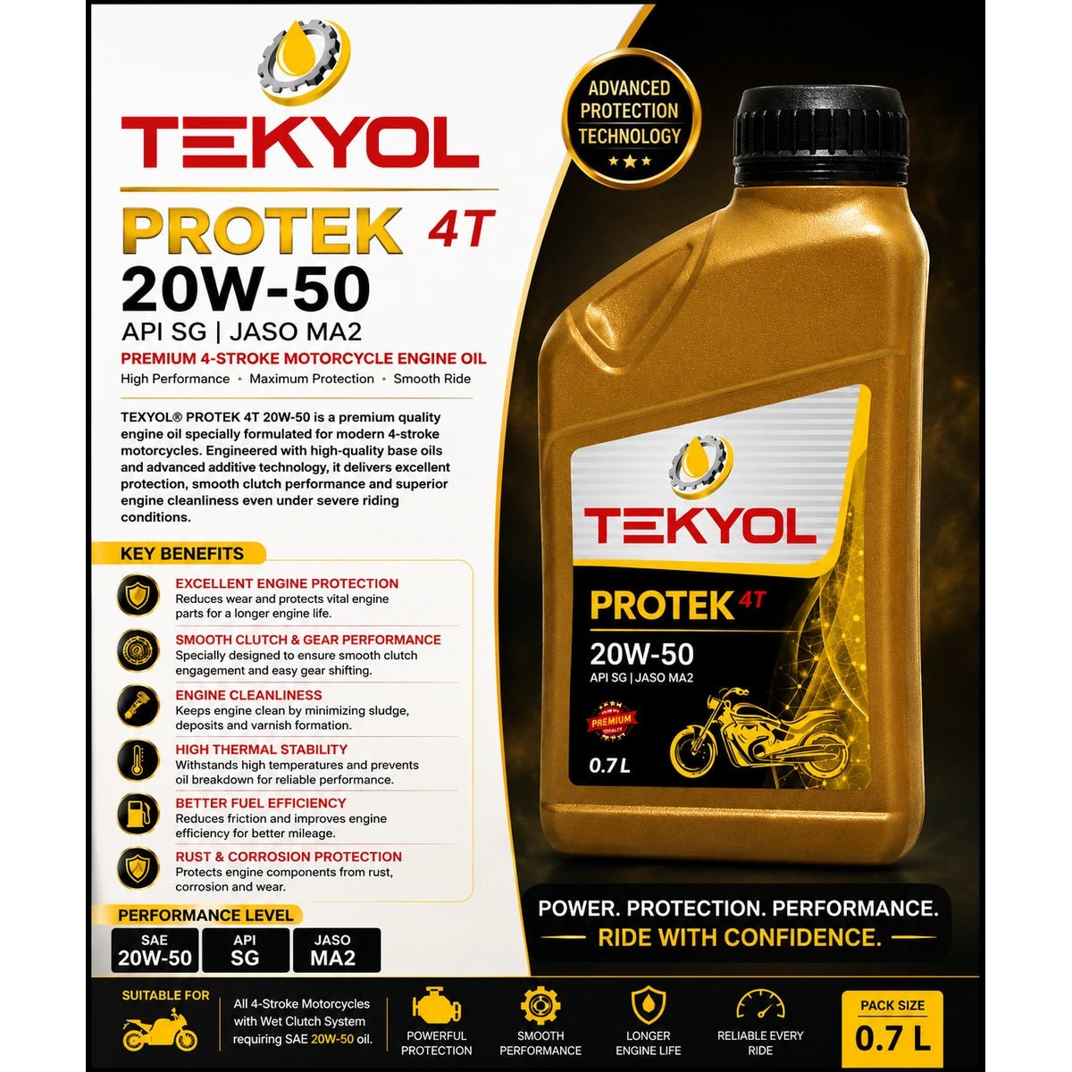 Tekyol 20w50 Engine Oil - ACE Agri Plex